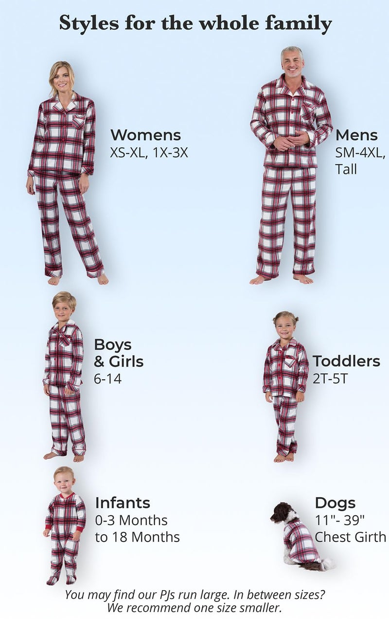 PajamaGram Christmas Pajamas For Family, Fireside Plaid, Men's MD Red - Image 4